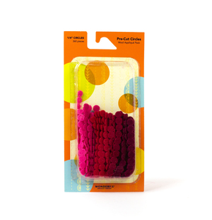 Sue Spargo Pre-cut Wool Circle Pack SSPWC1/4-Red